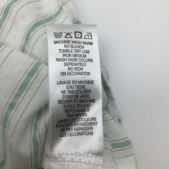 Fox Deluxe Mens Short‎ Sleeve Button Up Shirt Striped Size Medium - Picture 7 of 7